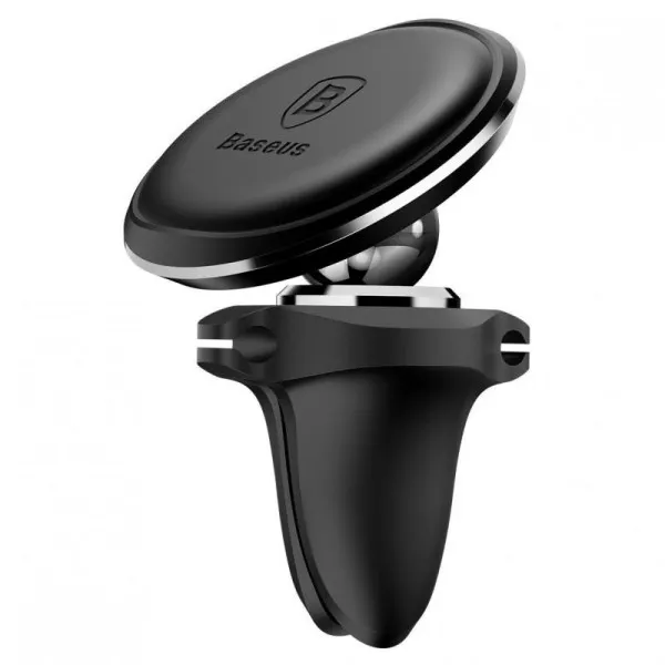 Автотримач Baseus Magnetic OS with cable clip (air outlet) (C40141201113) — Чорний — фото 1