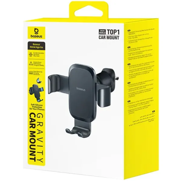 Автодержатель Baseus Metal Age Go Gravity Car Mount (C4047870) — Черный — фото 3 Автодержатель Baseus Metal Age Go Gravity Car Mount (C4047870) — Черный — фото 3