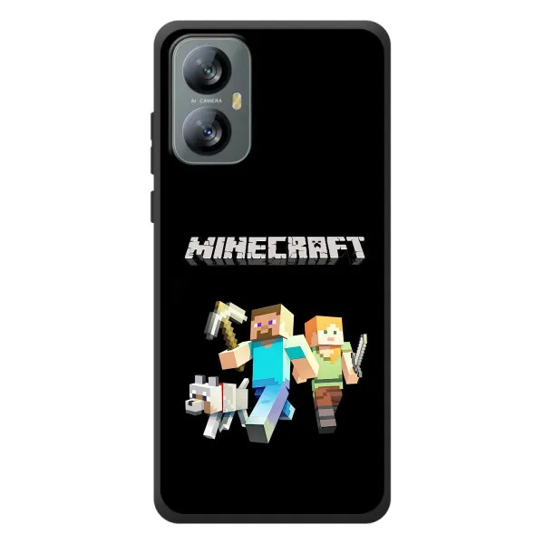 Чехол с принтом «герои Minecraft» для Blackview A52 Pro