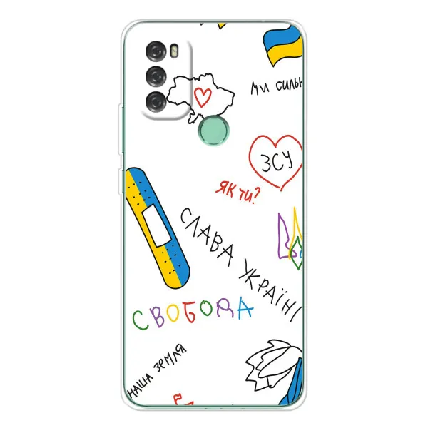 Чехол с принтом «Стикер» для Blackview A70 Pro