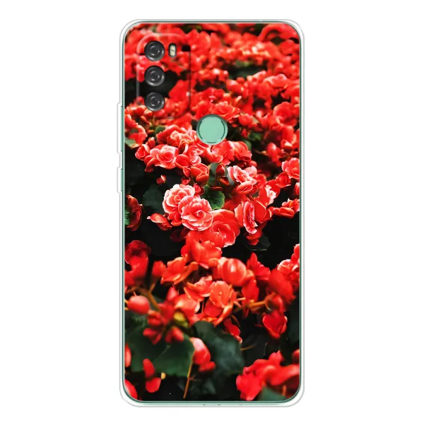 Чехол с принтом «Цветы красные» для Blackview A70 Pro