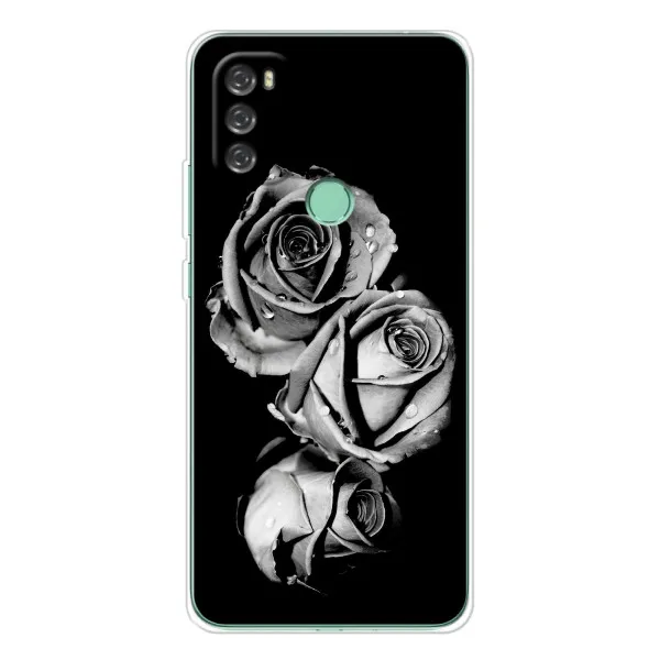 Чехол с принтом «Черная роза» для Blackview A70 Pro