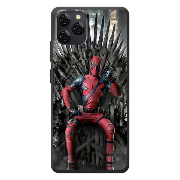 Чохол з принтом «Дедпул на троні» для Blackview A95