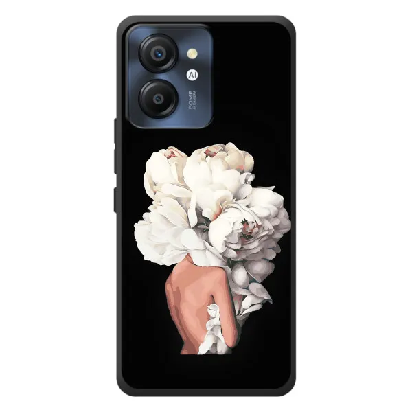 Чехол с принтом «Белые цветы» для Blackview Color 8 Чехол с принтом «Белые цветы» для Blackview Color 8