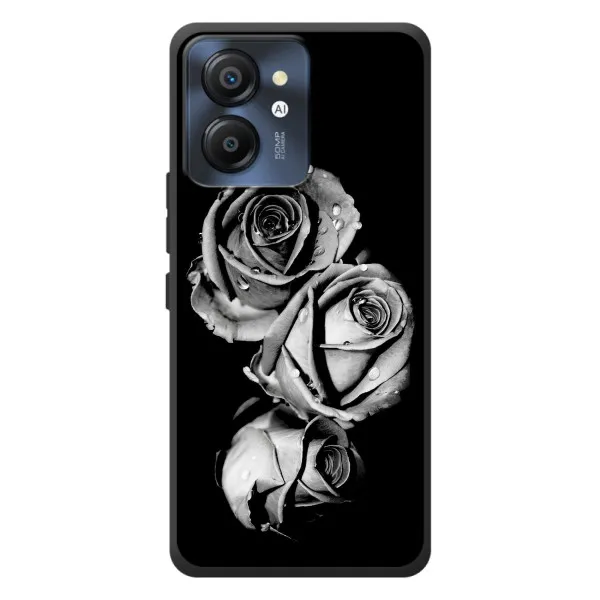 Чехол с принтом «Черная роза» для Blackview Color 8