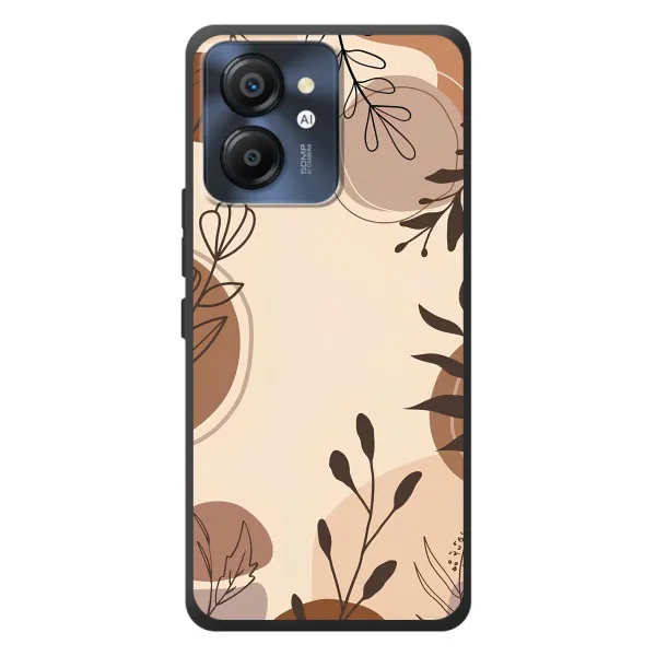 Чехол с принтом «Коричневые цветы» для Blackview Color 8