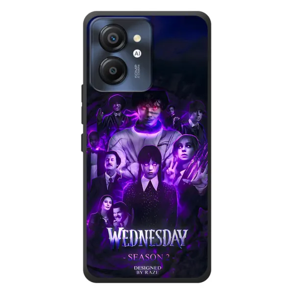 Чехол с принтом «Фиолетовая магия Уэнздей» для Blackview Color 8