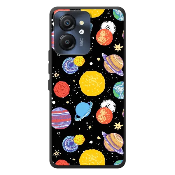 Чехол с принтом «Рисованные планеты» для Blackview Color 8