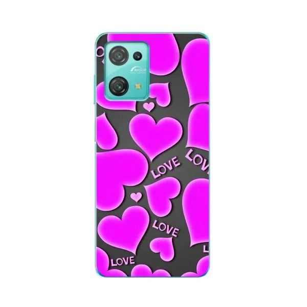 Чехол с принтом «Pink hearts» для Blackview Oscal C30