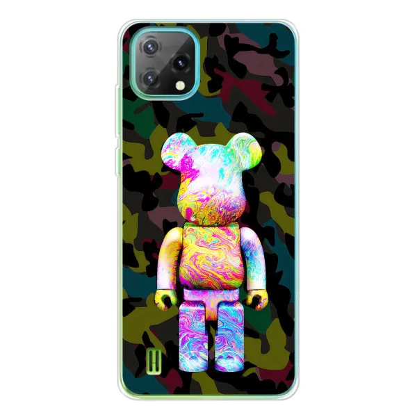 Чехол с принтом «Яркий Bearbrick» для Blackview Oscal C60