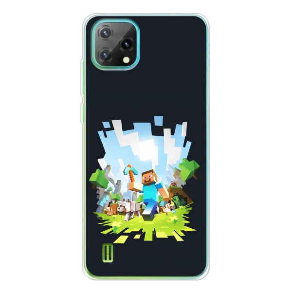 Чохол з принтом «персонажі Minecraft» для Blackview Oscal C60