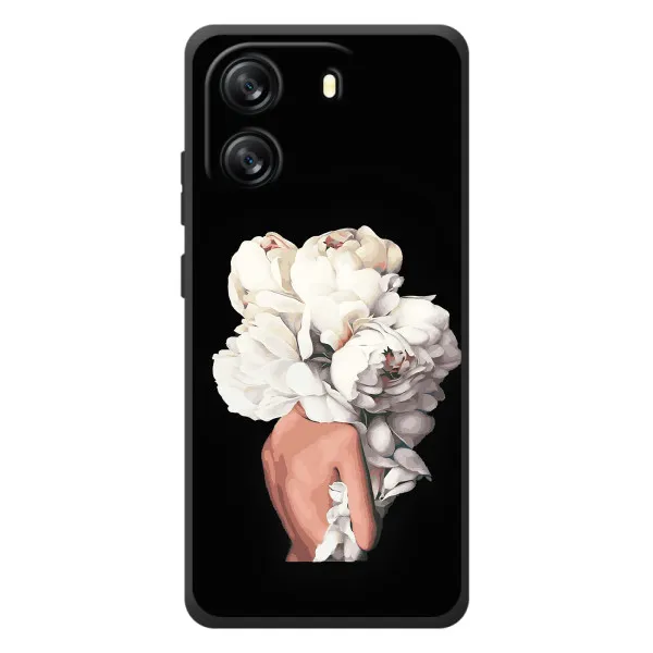 Чехол с принтом «Белые цветы» для Blackview Oscal Flat 1C