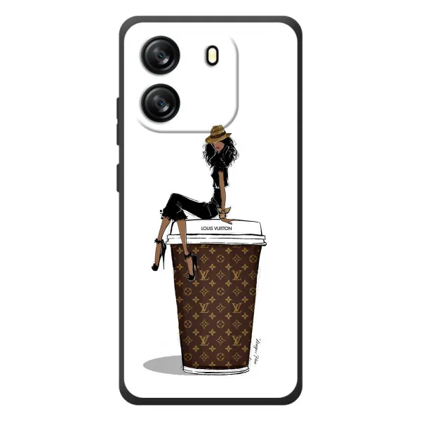 Чехол с принтом «кофе LOUIS VUITTON» для Blackview Oscal Flat 1C