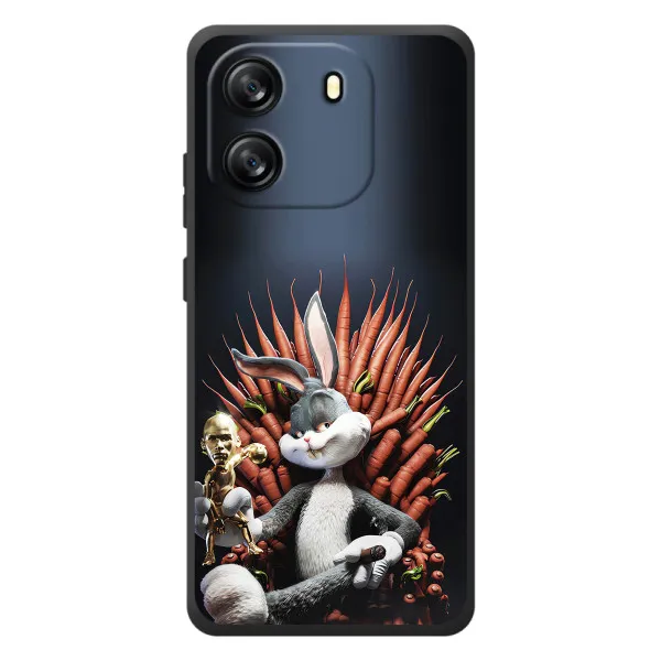 Чехол с принтом «Король Кролик» для Blackview Oscal Flat 1C Чехол с принтом «Король Кролик» для Blackview Oscal Flat 1C