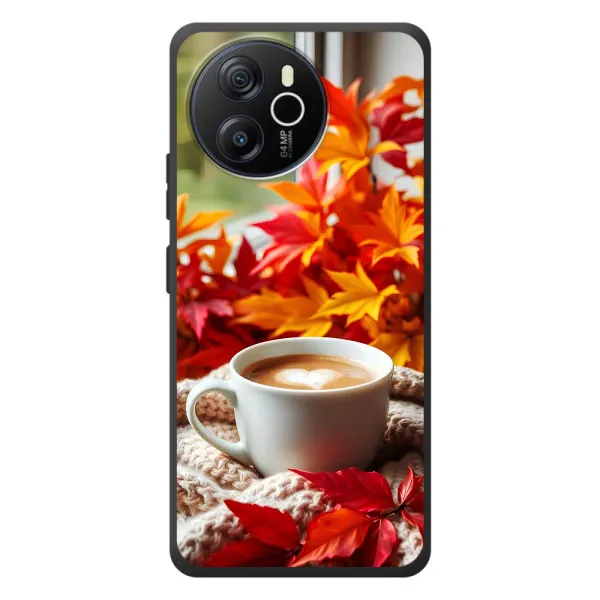 Чехол с принтом «Кофе и листья» для Blackview Oscal Tiger 12 Чехол с принтом «Кофе и листья» для Blackview Oscal Tiger 12