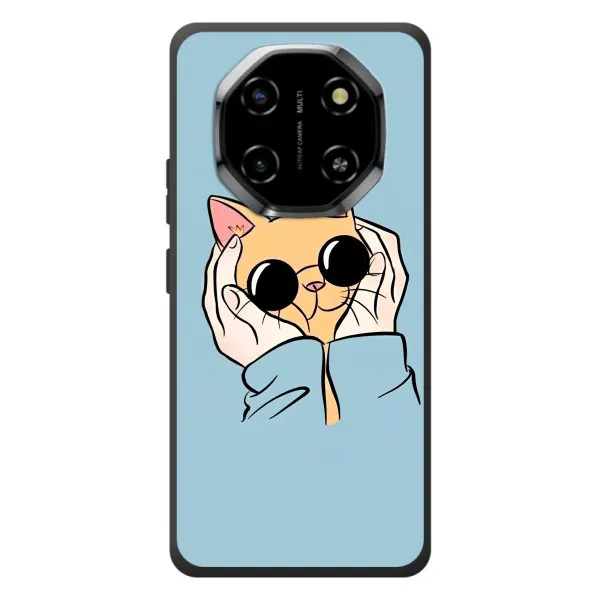 Чехол с принтом «Котик в очках» для Blackview Shark 6