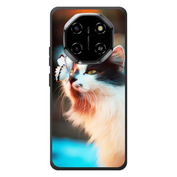 Чехол с принтом «Котик с бабочкой» для Blackview Shark 6