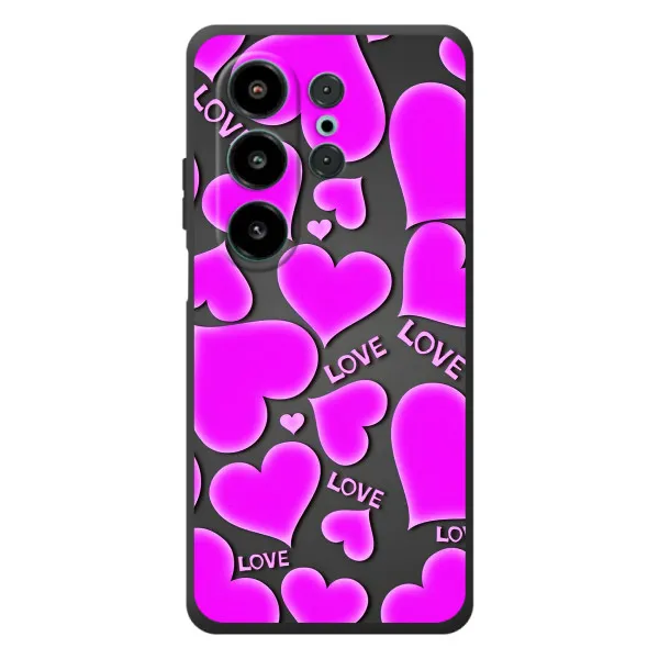 Чехол с принтом «Pink hearts» для Blackview Wave 10