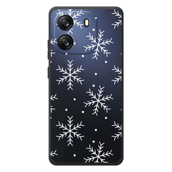 Чехол с принтом «Белые снежинки» для Blackview Wave 6C