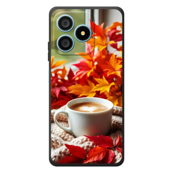 Чохол з принтом «Кава та листя» для Blackview Wave 9C