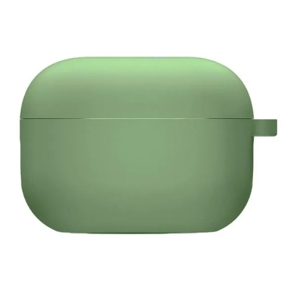 Силиконовый футляр с микрофиброй для наушников Airpods Pro — Мятный
