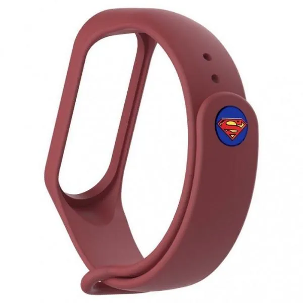 Браслет Super Heroes на фитнес-трекер Xiaomi Mi Band 5 — Бордовый — фото 1 Браслет Super Heroes на фитнес-трекер Xiaomi Mi Band 5 — Бордовый — фото 1