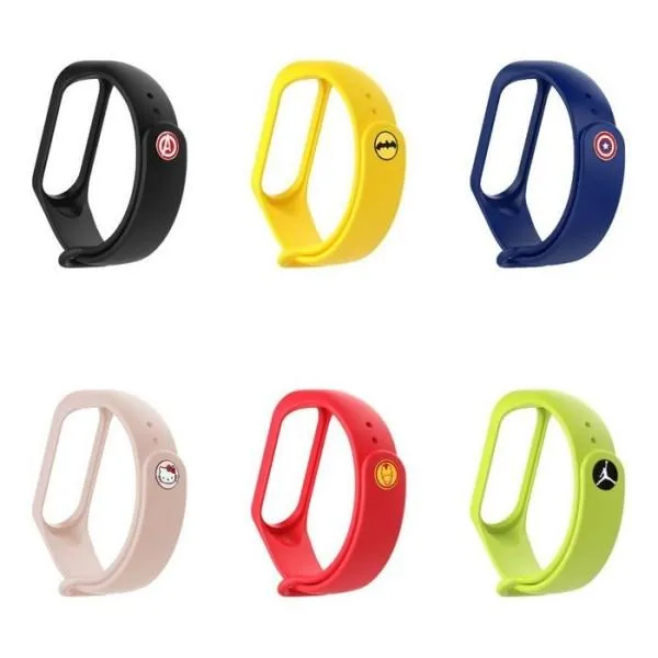 Браслет Super Heroes на фитнес-трекер Xiaomi Mi Band 5 — Бордовый — фото 2 Браслет Super Heroes на фитнес-трекер Xiaomi Mi Band 5 — Бордовый — фото 2