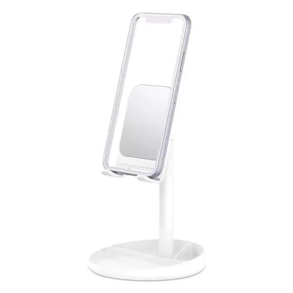 Универсальный держатель для смартфона с зеркалом WIWU Mirror Desktop Stand ZM201 — Серебристый — фото 2