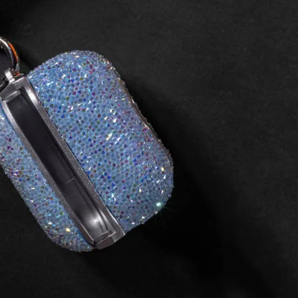 TPU чехол Bling World Rock Diamond для наушников AirPods 3 — Голубой — фото 3
