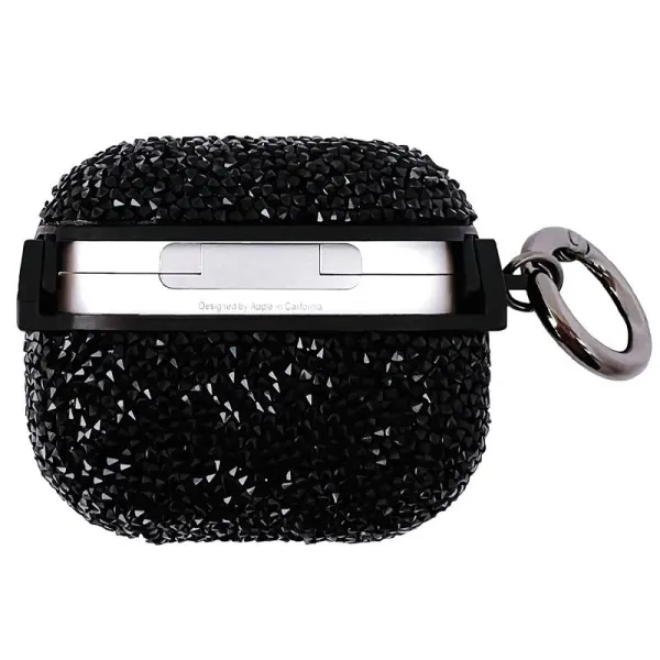 TPU чехол Bling World Rock Diamond для наушников AirPods 3 — Черный — фото 3