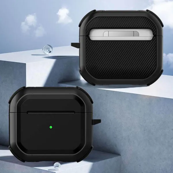 Футляр противоударный Black ed. для наушников Airpods 3 — Черный — фото 2