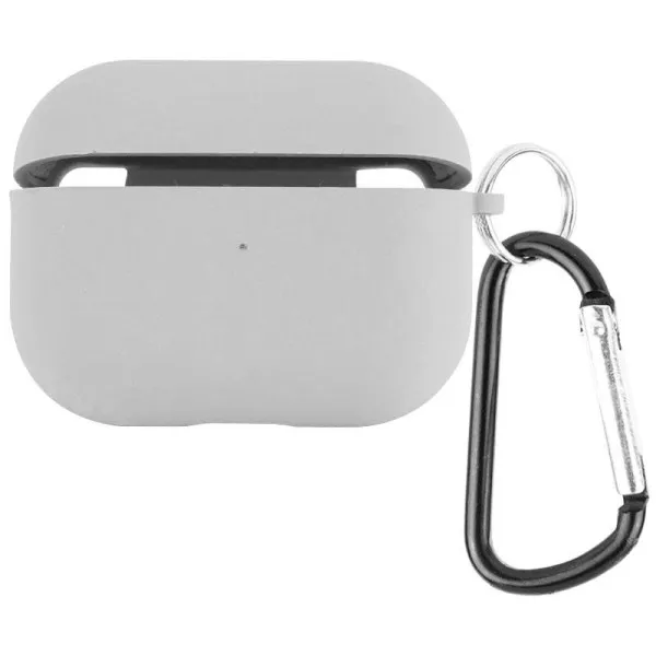 Силиконовый футляр с микрофиброй для наушников Airpods Pro 3 — Серый — фото 1