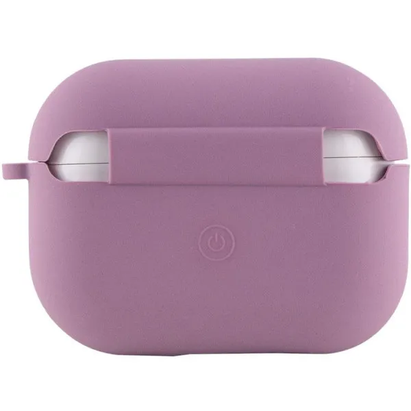 Силиконовый футляр с микрофиброй для наушников Airpods Pro 3 — Лиловый — фото 3