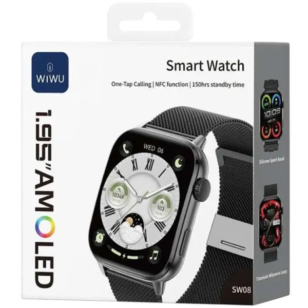 Смарт-часы WiWU SW08 Smart sports watch (call version) — Черный — фото 5