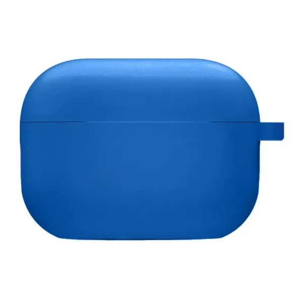 Силиконовый футляр с микрофиброй для наушников Airpods Pro 3 — Синий