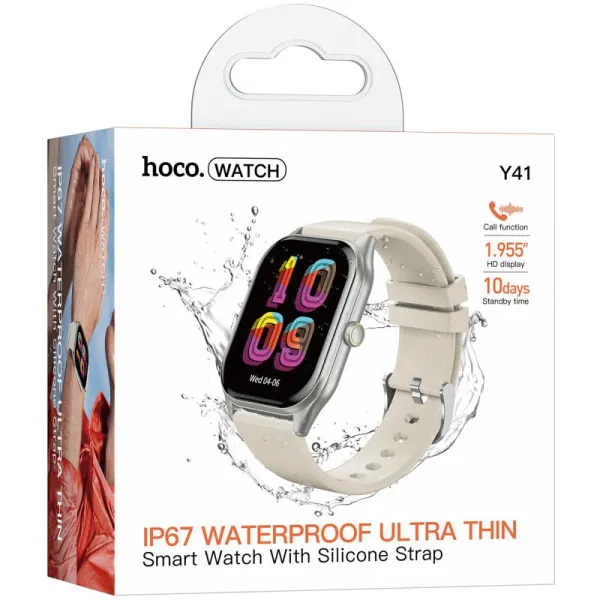Смарт-часы Hoco Y41 Smart sports watch (call version) — Серебряный — фото 3
