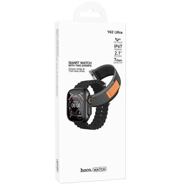 Смарт-часы Hoco Y42 Ultra Smart sports watch (call version) — Черный — фото 2