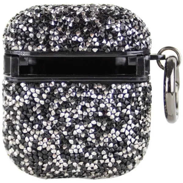 TPU чехол Bling World Rock Diamond для наушников AirPods 1/2 — Черный — фото 2