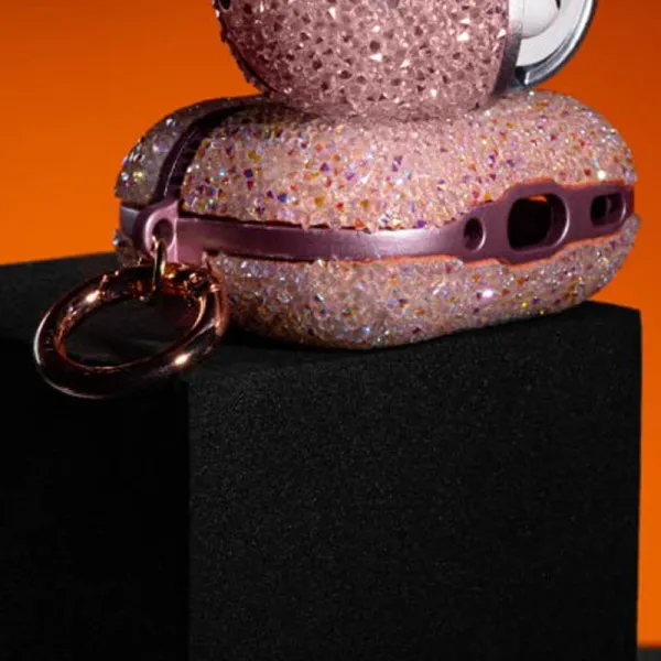 TPU чехол Bling World Rock Diamond для наушников AirPods 3 — Розовый — фото 3