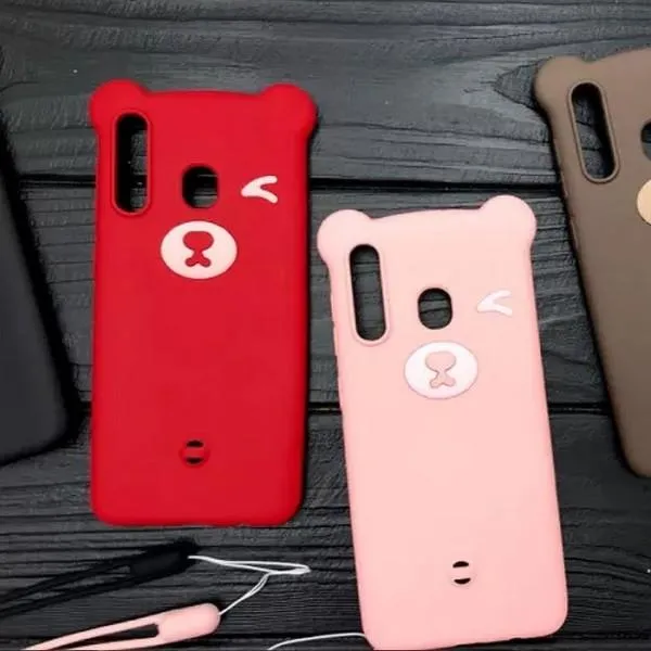 3D чехол Bear для Samsung A20/A30/A50 (2019) — Красный — фото 2
