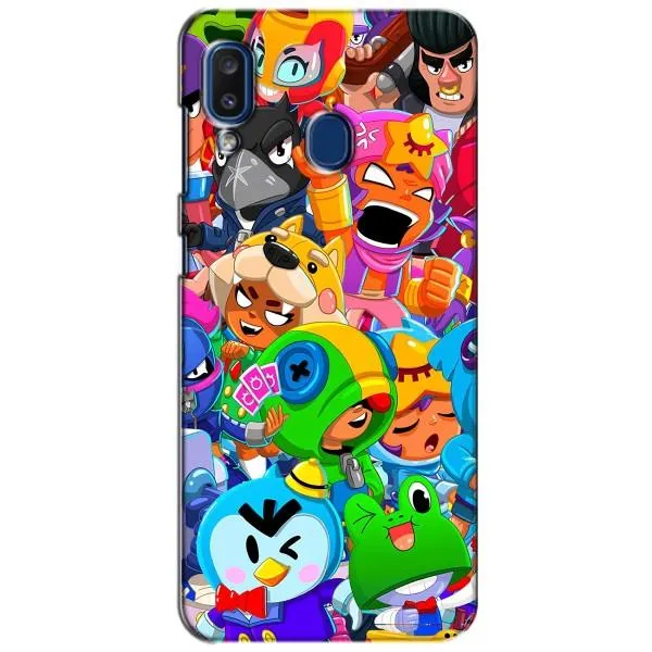 Чехол с принтом «Герои Бравл Старс» для Samsung Galaxy a20 2019 (A205F)