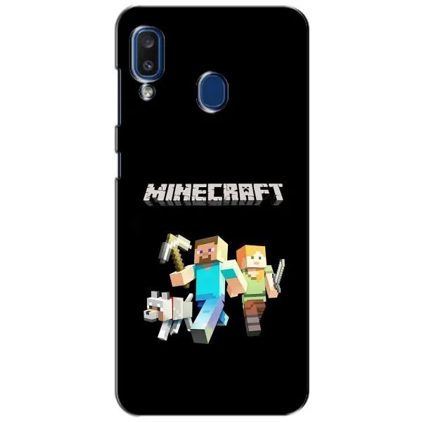 Чехол с принтом «герои Minecraft» для Samsung Galaxy a20 2019 (A205F)
