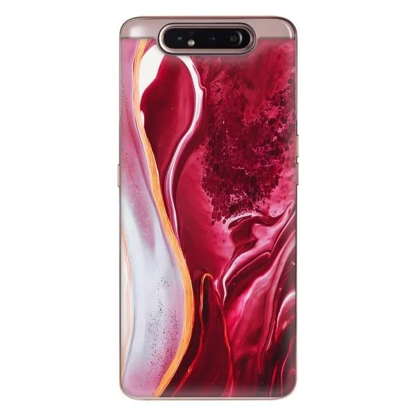 Чехол с принтом «Мрамор красный» для Samsung Galaxy a80 2019 ( A805F )