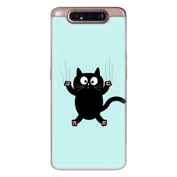 Чехол с принтом «Падающий кот» для Samsung Galaxy a80 2019 ( A805F ) Чехол с принтом «Падающий кот» для Samsung Galaxy a80 2019 ( A805F )