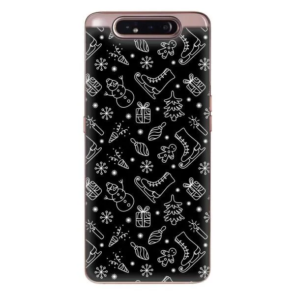 Чехол с принтом «Новогодний фон» для Samsung Galaxy a80 2019 ( A805F )