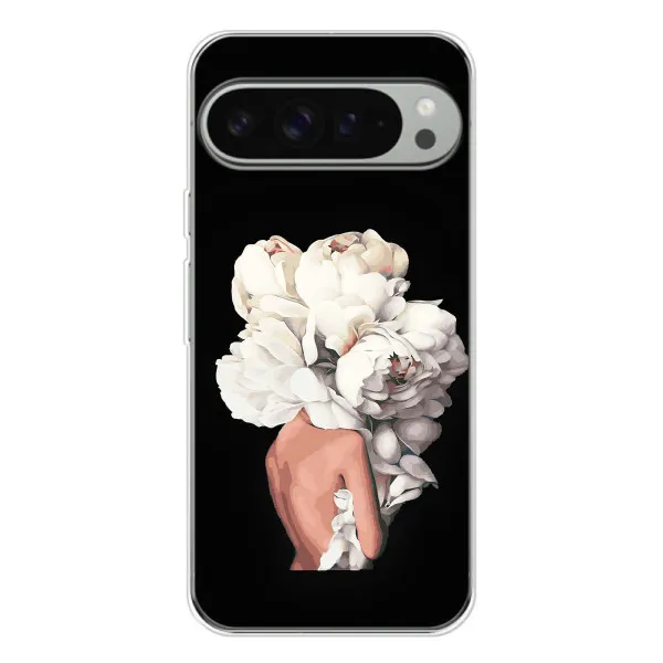 Чехол с принтом «Белые цветы» для Google Pixel 10 Pro XL