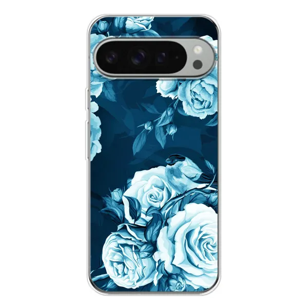 Чехол с принтом «Голубые Бутоны» для Google Pixel 10 Pro XL