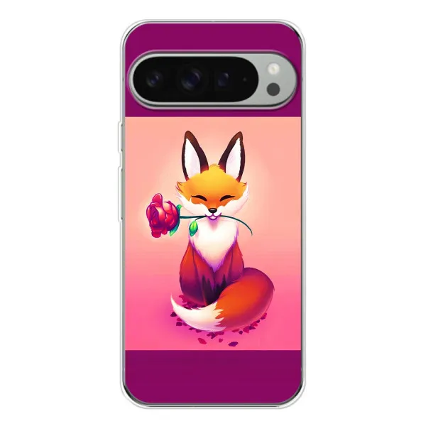 Чехол с принтом «Лисичка с розочкой» для Google Pixel 10 Pro XL Чехол с принтом «Лисичка с розочкой» для Google Pixel 10 Pro XL