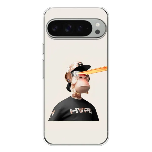 Чехол с принтом «обезьяна NFT в очках» для Google Pixel 10 Pro XL