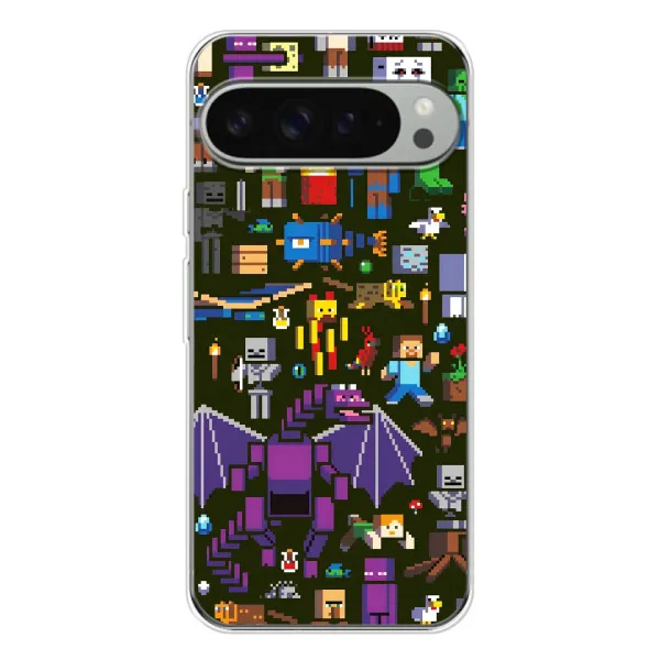 Чехол с принтом «Коллаж Майнкрафт» для Google Pixel 10 Pro XL